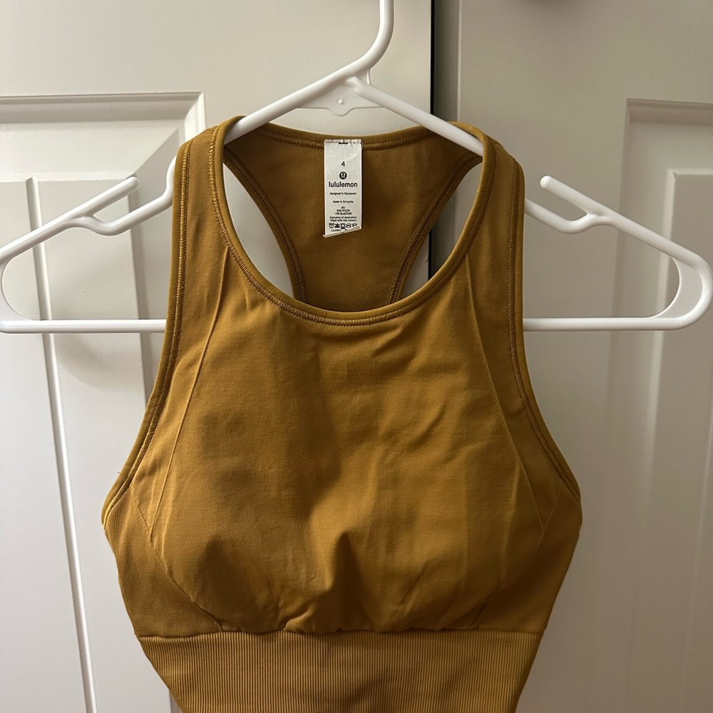 Lululemon Mustard Yellow Tank Top